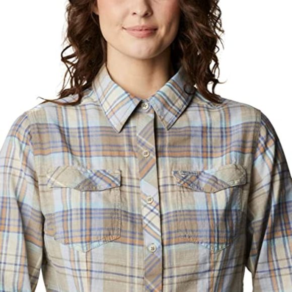 🆕Columbia Women's Camp Henry™ II LS Shirt, Velvet Cove Plaid, Brand NEW, NWT - Picture 5 of 5